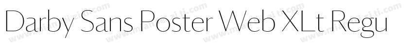 Darby Sans Poster Web XLt Regular字体转换
